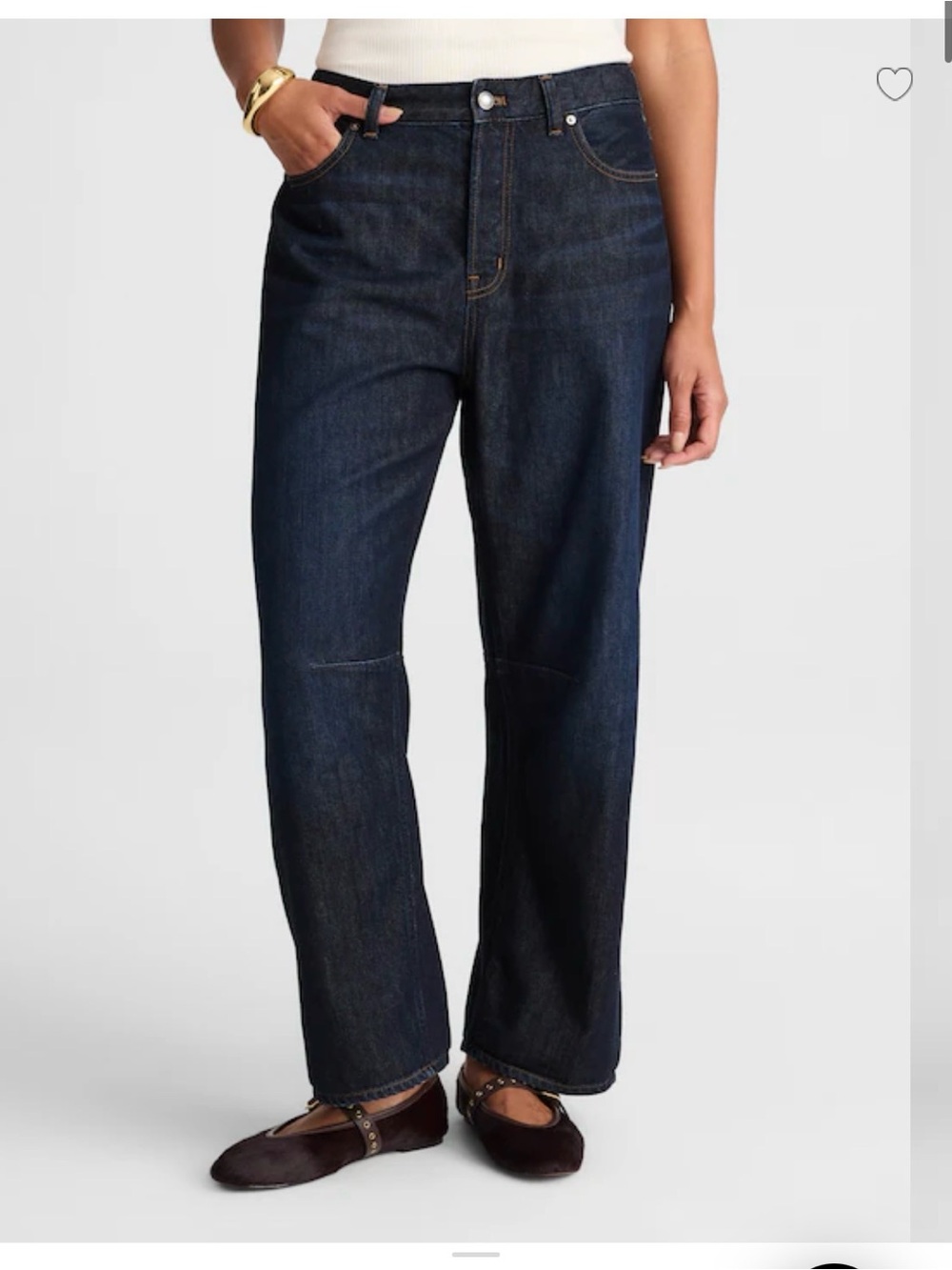 Madewell- The curvy darted barrel-leg Jean in soft drape denim